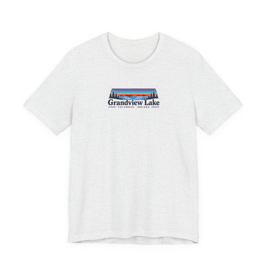 Grandview Lake Landscape Tee — Retro Mountain Lake Graphic T-Shirt