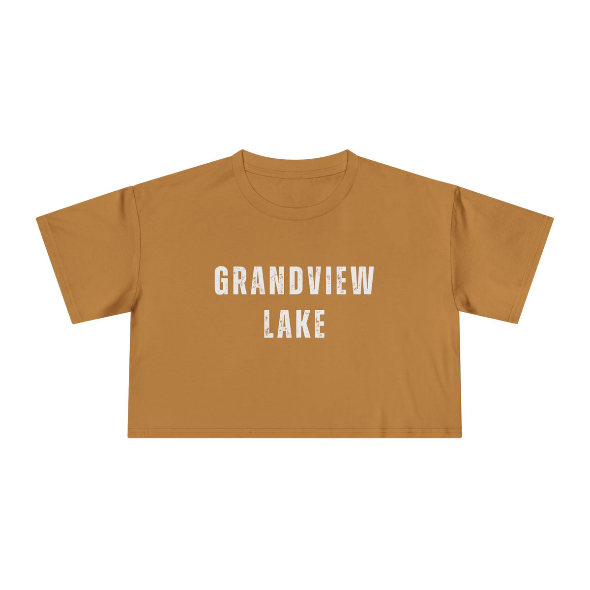 Grandview Lake Crop Tee — Women's Casual Lakeside Graphic Top