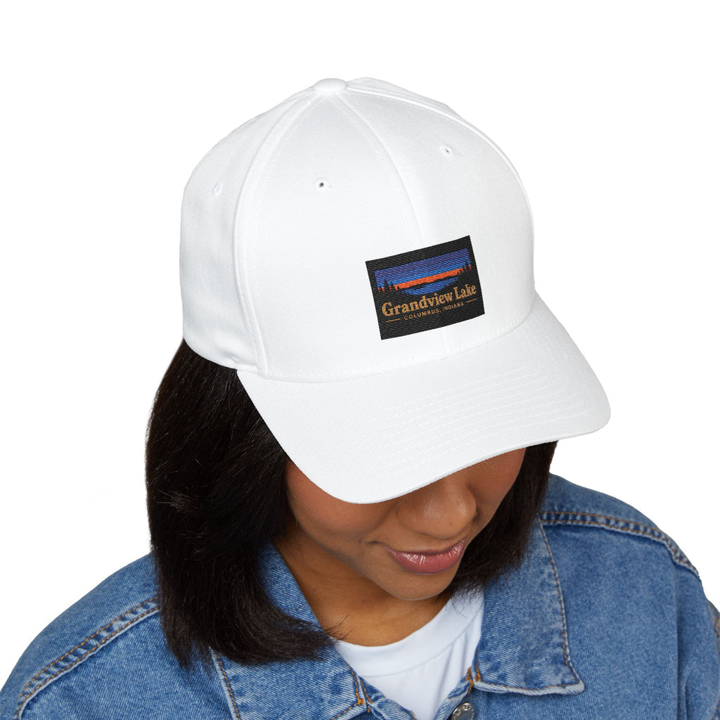 Grandview Lake Embroidered Cap — Scenic Lake Sunset Hat