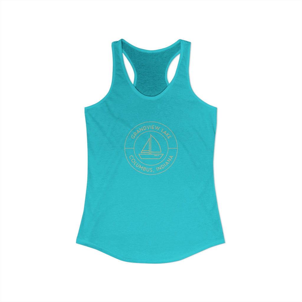 Women's Racerback Tank- Sailboat Grandview Lake