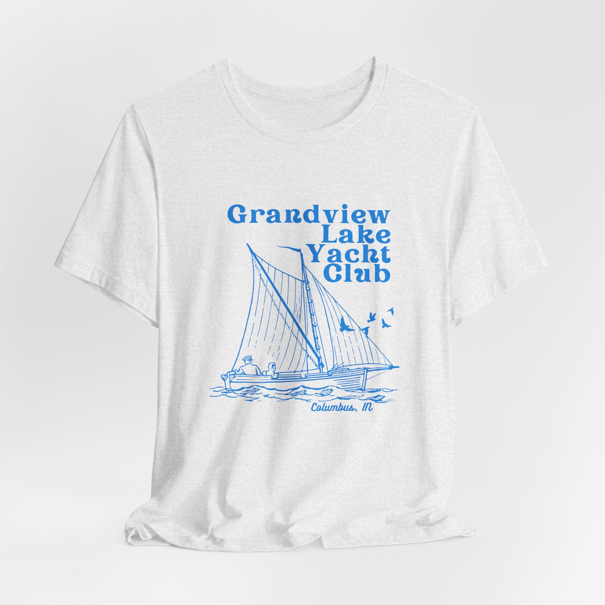 Sailboat Tee – "Grandview Lake Yacht Club" Vintage Boating T-Shirt