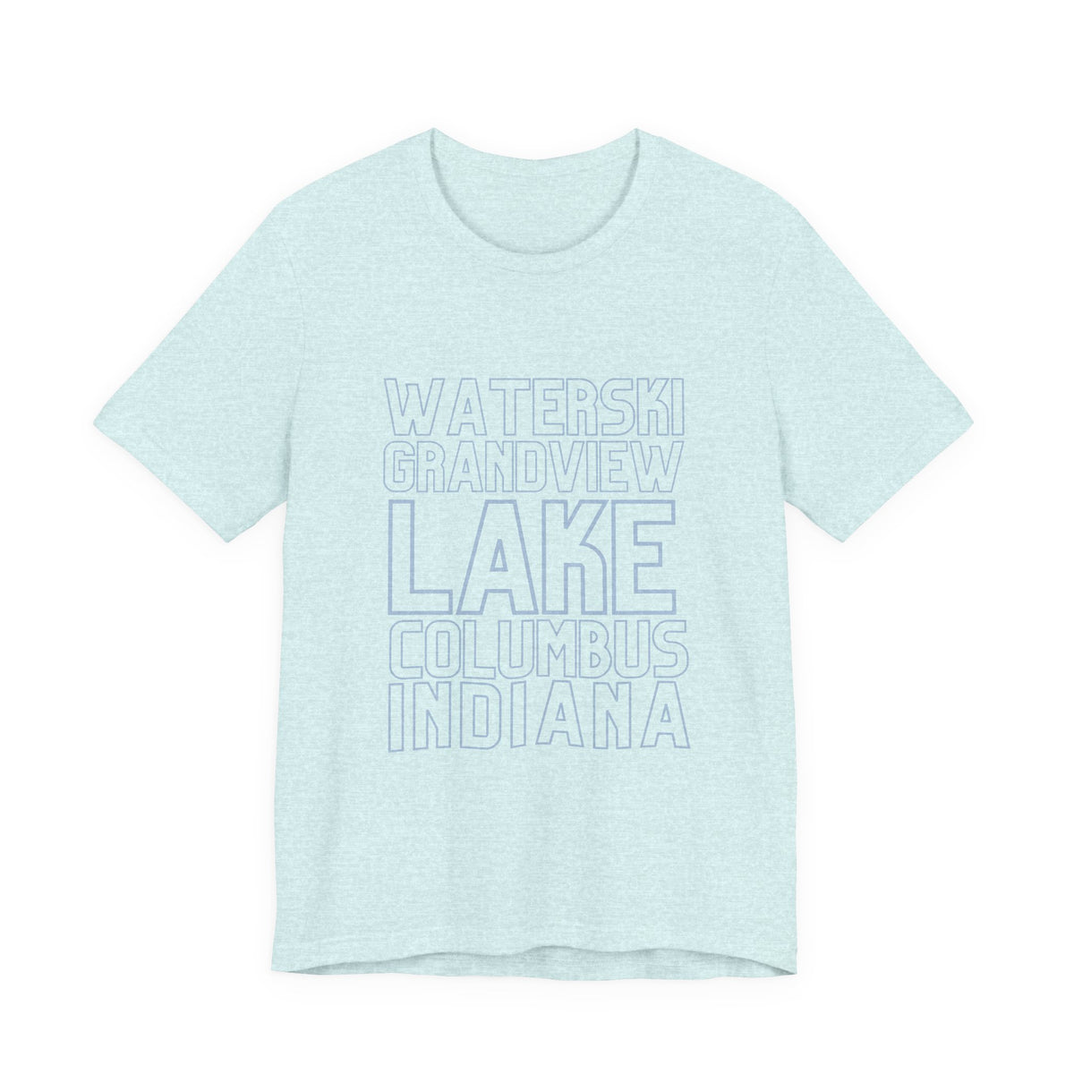 Grandview Lake Columbus Indiana Waterski Tee — Vintage Beach Town T‑Shirt