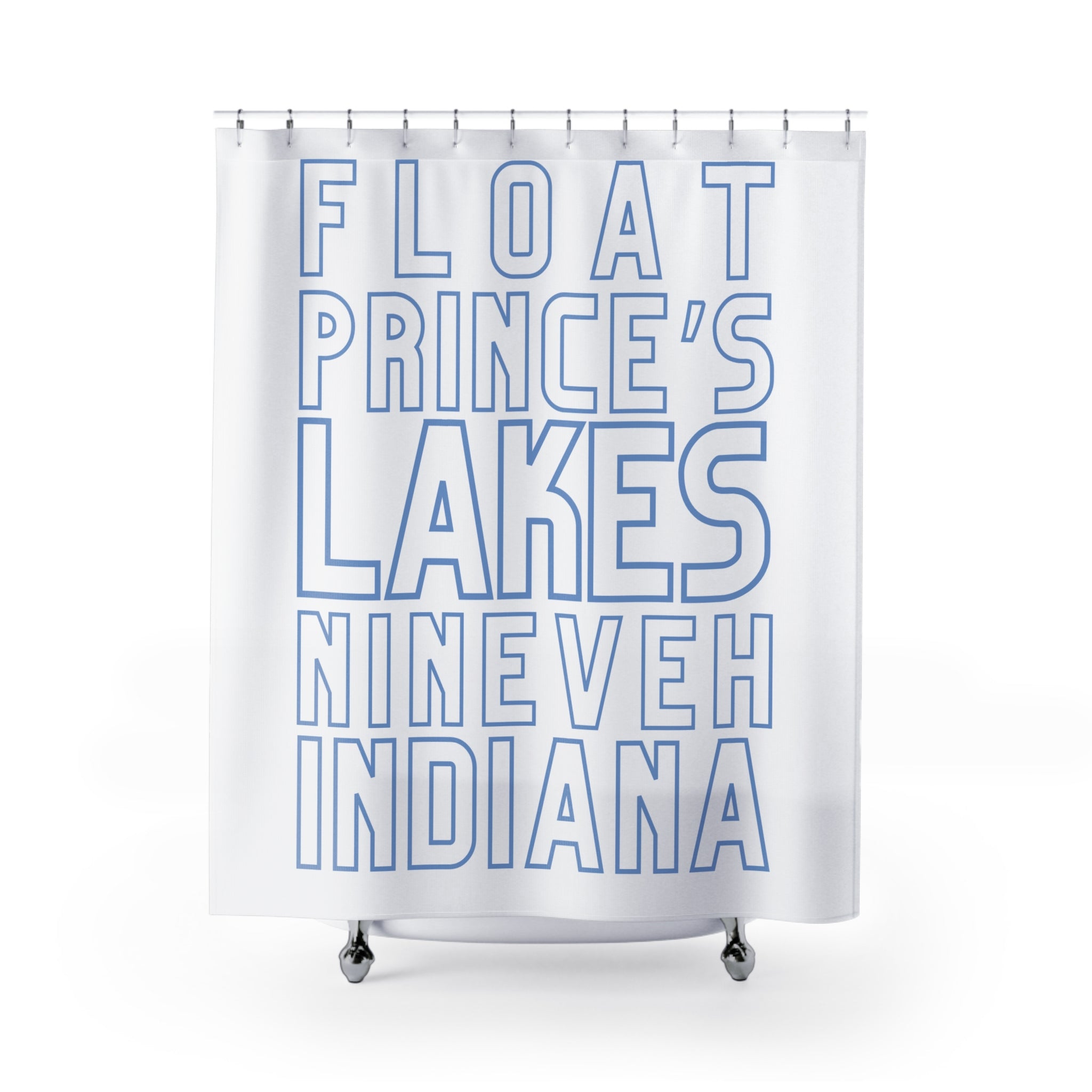 Float Prince's Lakes Shower Curtain — "Float Prince's Lakes, Nineveh Indiana"