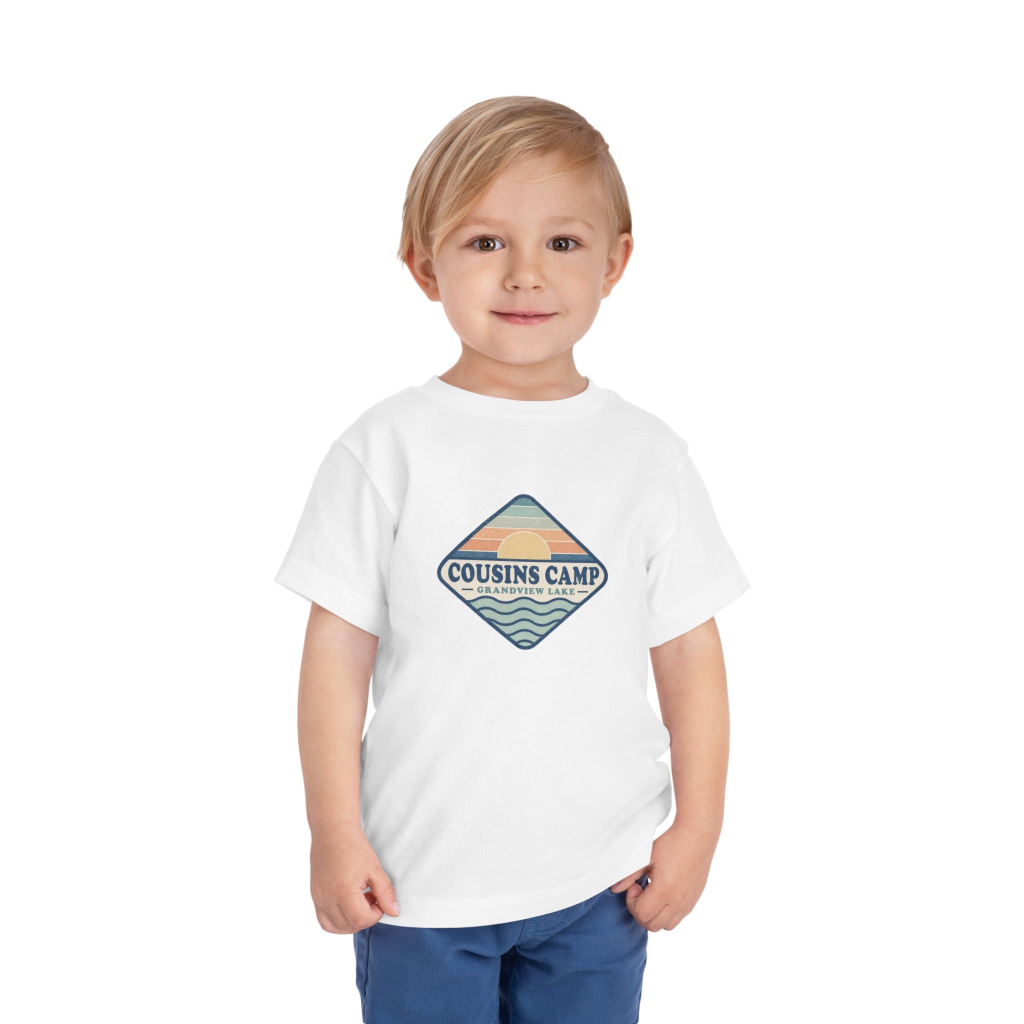 Cousins Camp Toddler Tee — Retro Lakeside Summer Camp Shirt