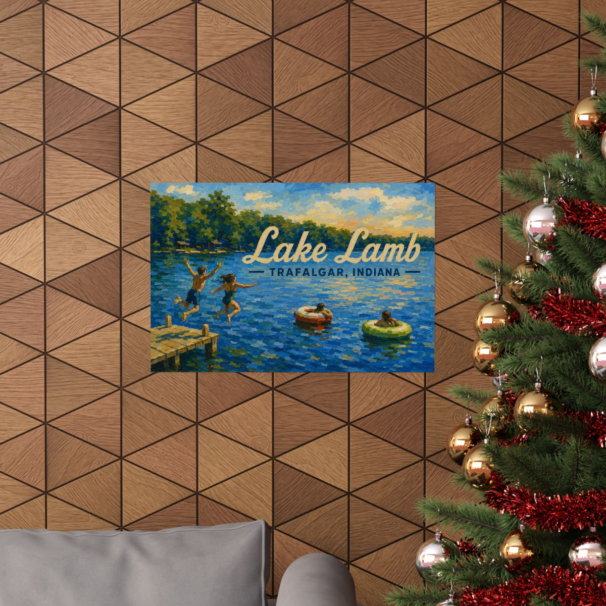 Lake Lamb Vintage Lake Poster
