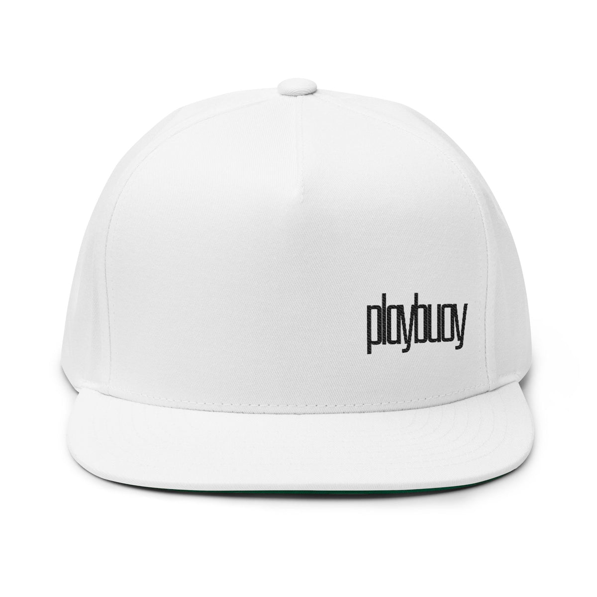 Embroidered 'playbouy' Flat Bill Cap — Minimal Logo Snapback
