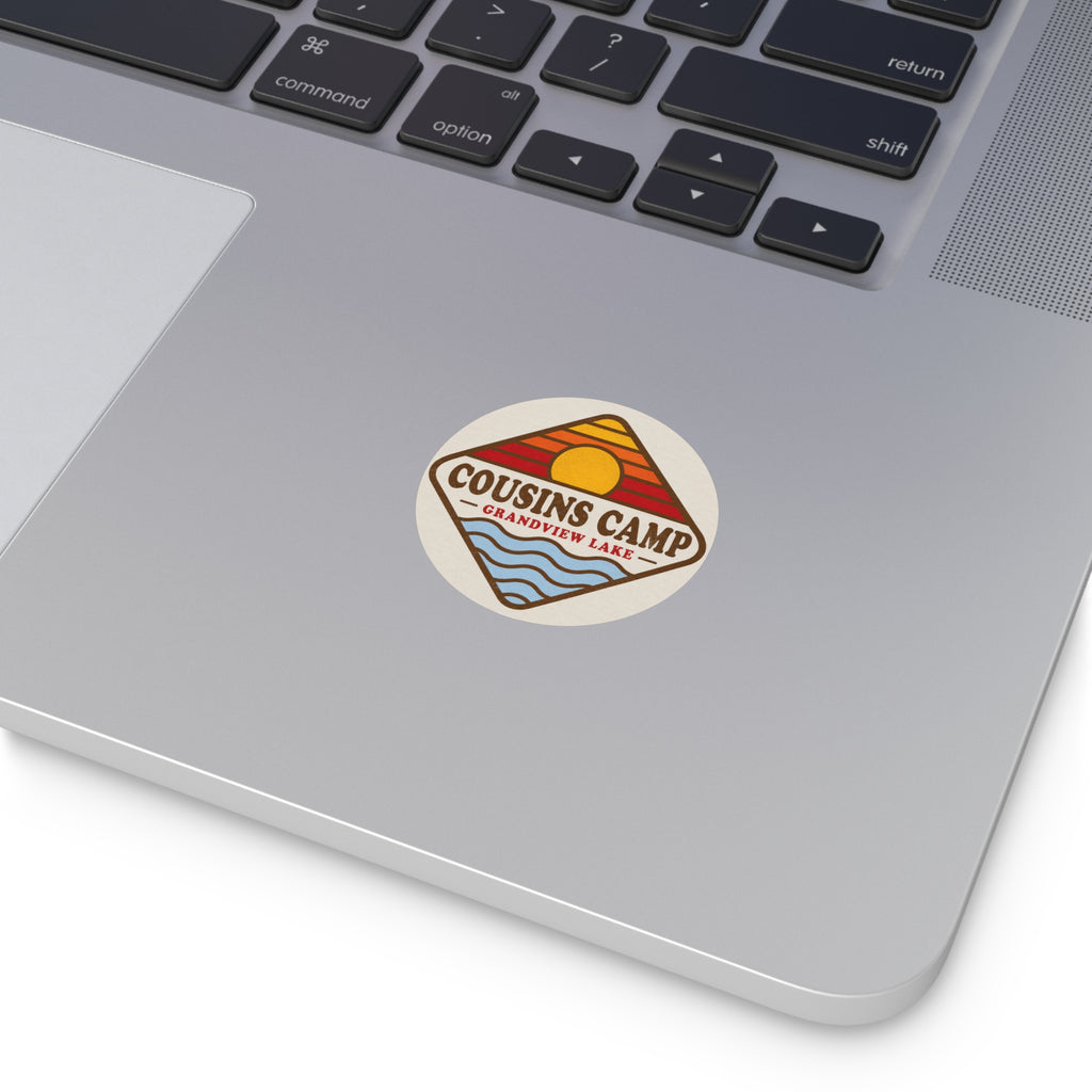 Cousins Camp Grandview Lake Round Vinyl Sticker