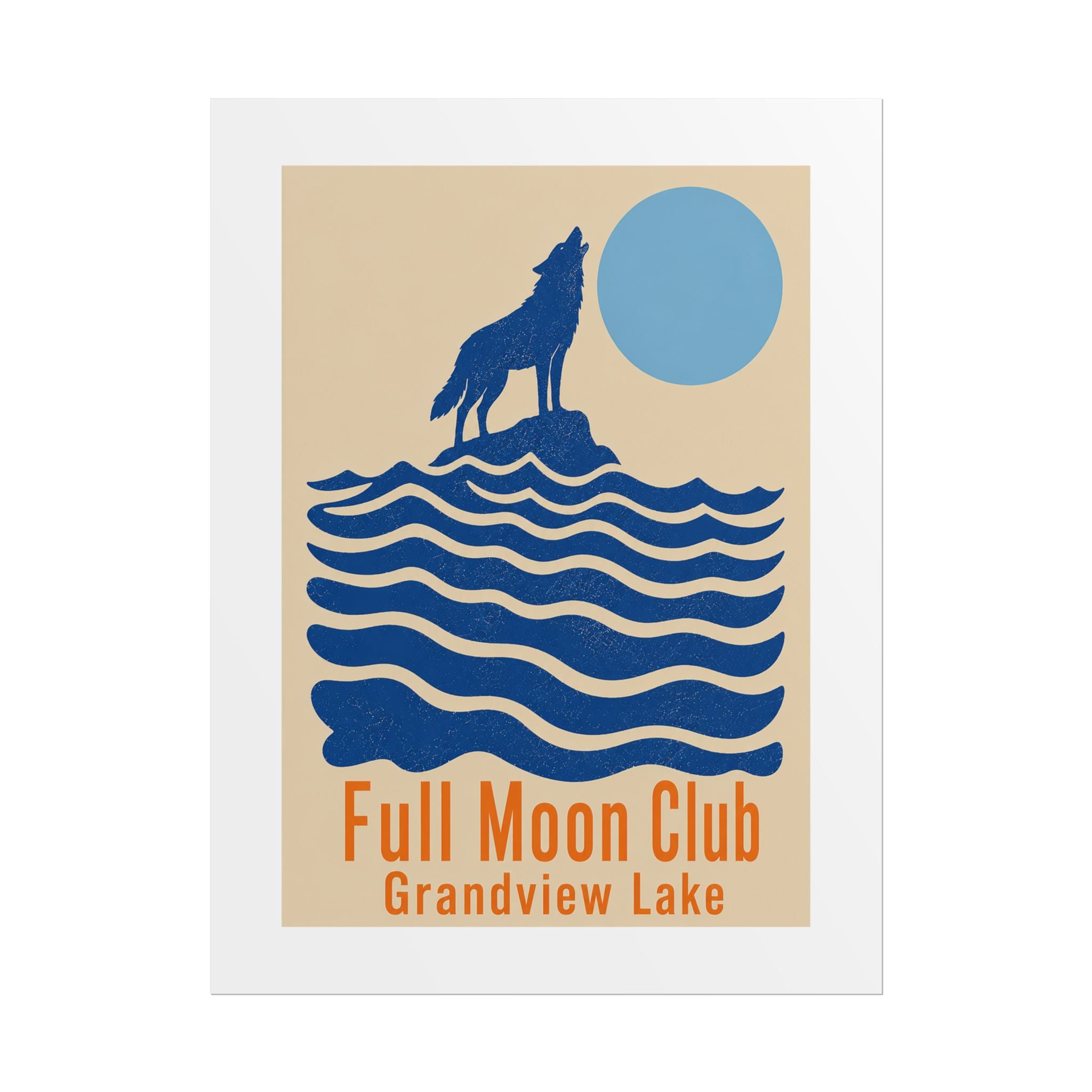 Full Moon Club Grandview Lake Poster