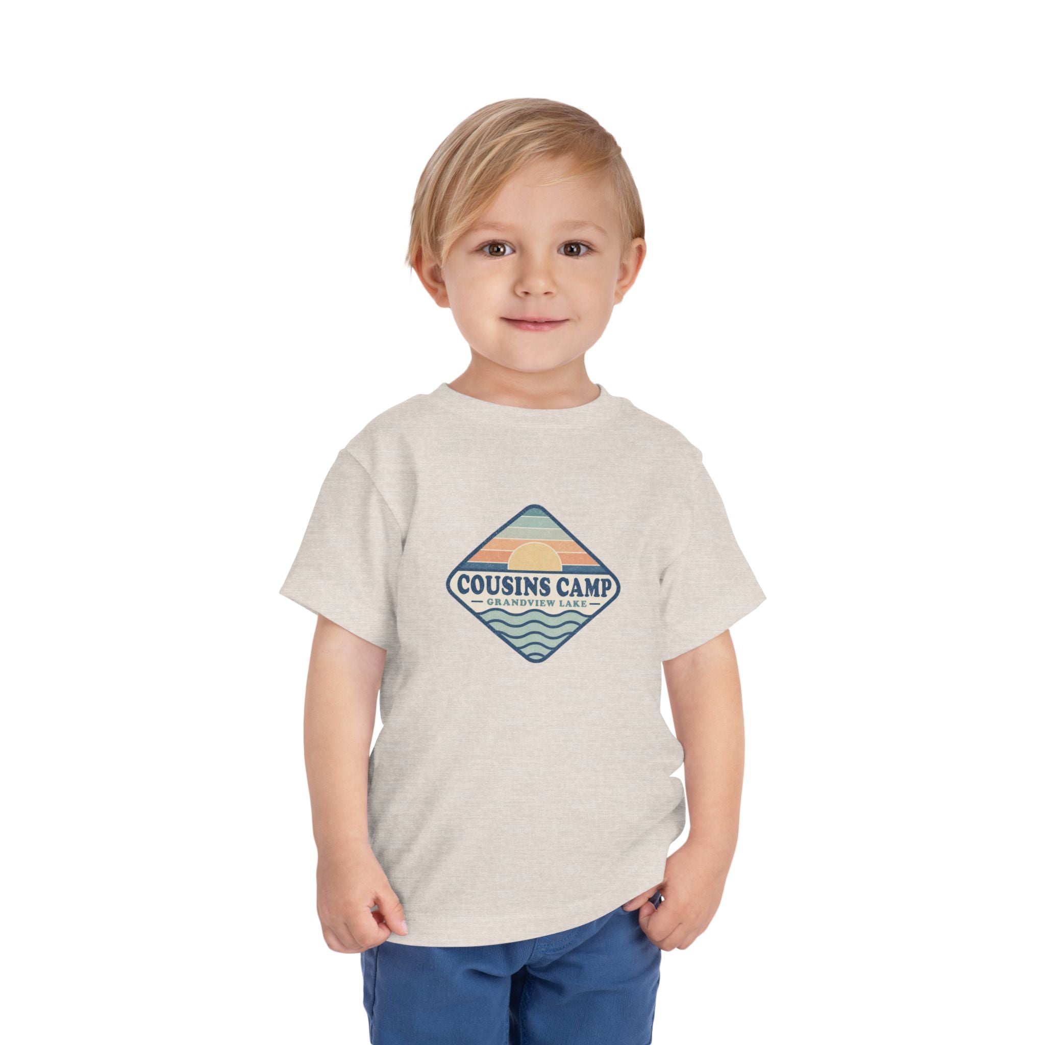 Cousins Camp Toddler Tee — Retro Lakeside Summer Camp Shirt