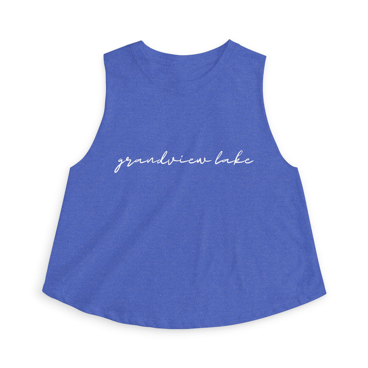 Lake Script Crop Top — 'grandview lake' Women's Casual Summer Tank