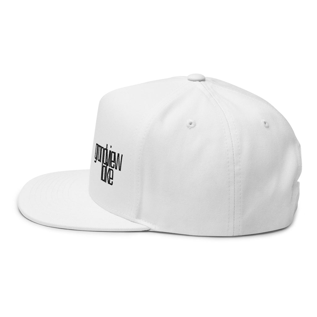 Flat Bill Cap — Minimal Embroidered "grandview lake" Logo Snapback