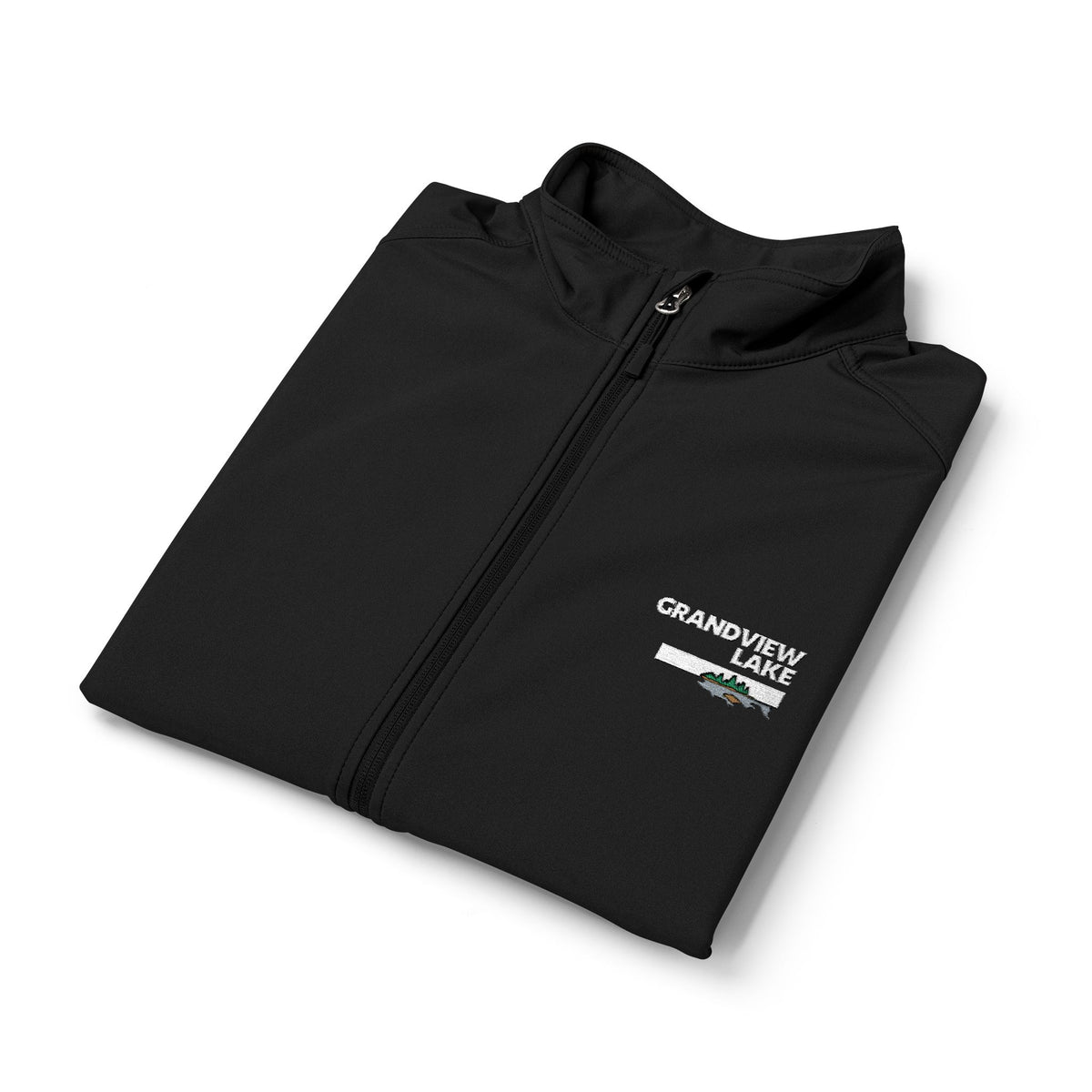 Men's Soft Shell Vest — Grandview Lake Logo Chest
