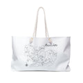 Prince's Lakes Map Weekender Bag — Minimalist Nautical Canvas Tote for Travel & Lake