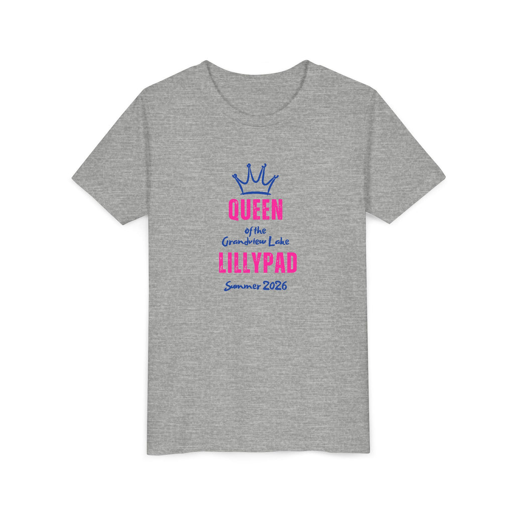 Youth Tee — "Queen of the Lillypad" Grandview Lake Crown Graphic Kids Shirt