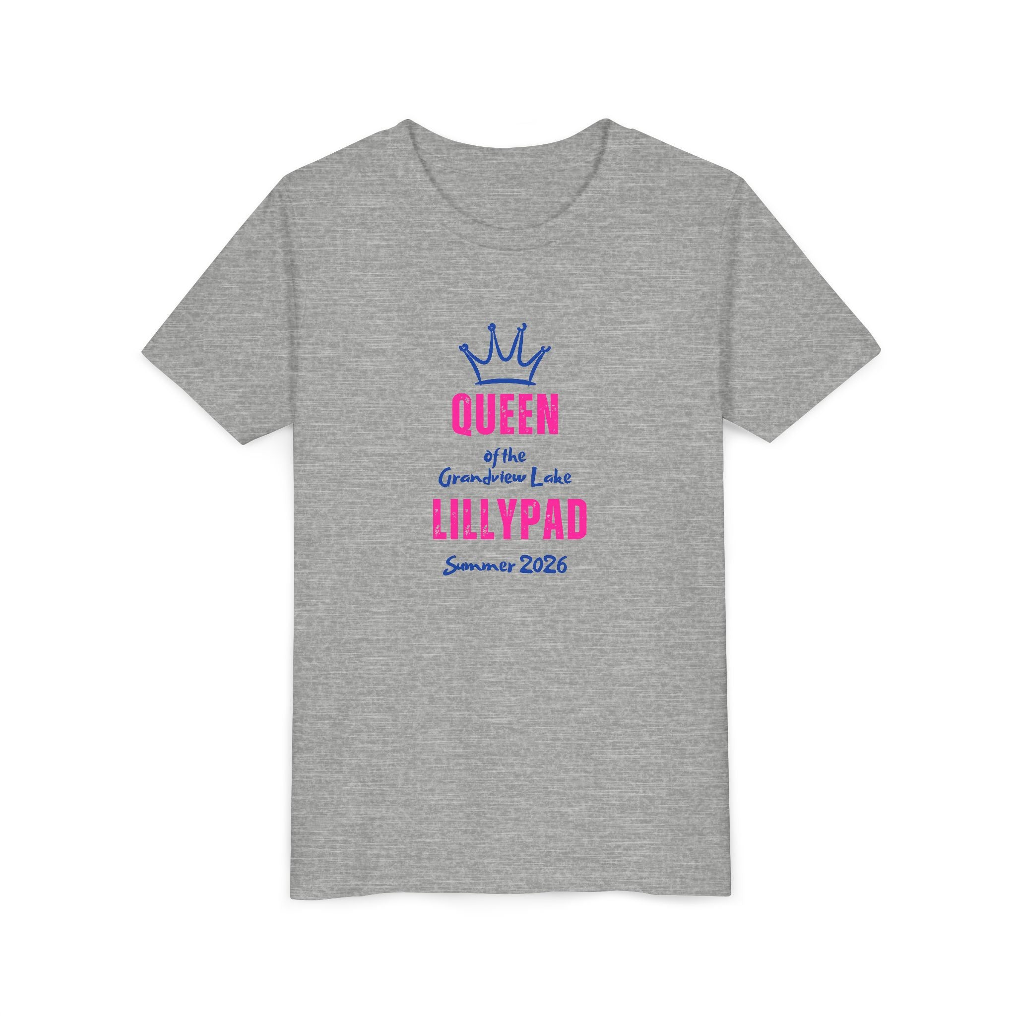 Youth Tee — "Queen of the Lillypad" Grandview Lake Crown Graphic Kids Shirt