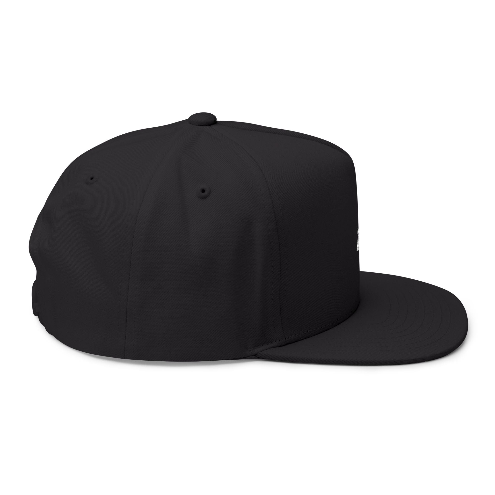 Grandview Lake White Script Embroidered Flat Bill Cap
