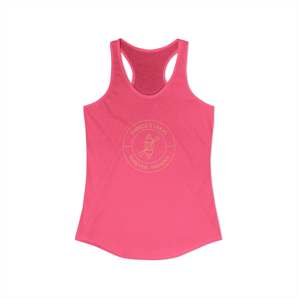 Women's Racerback Tank- "Kayak Prince's Lakes"