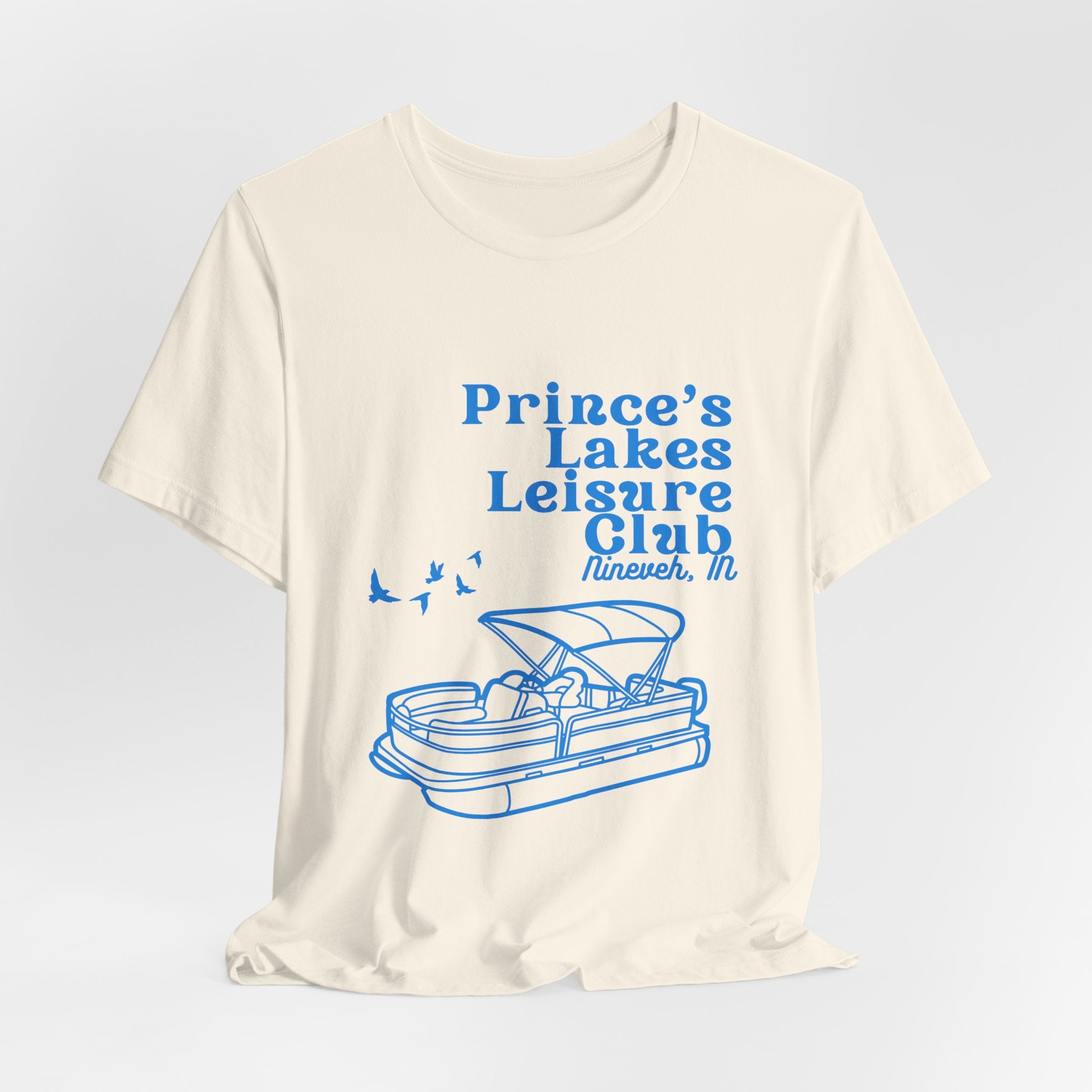 Lake Club Pontoon Boat Tee – "Prince's Lakes Leisure Club" Vintage Boating T-Shirt
