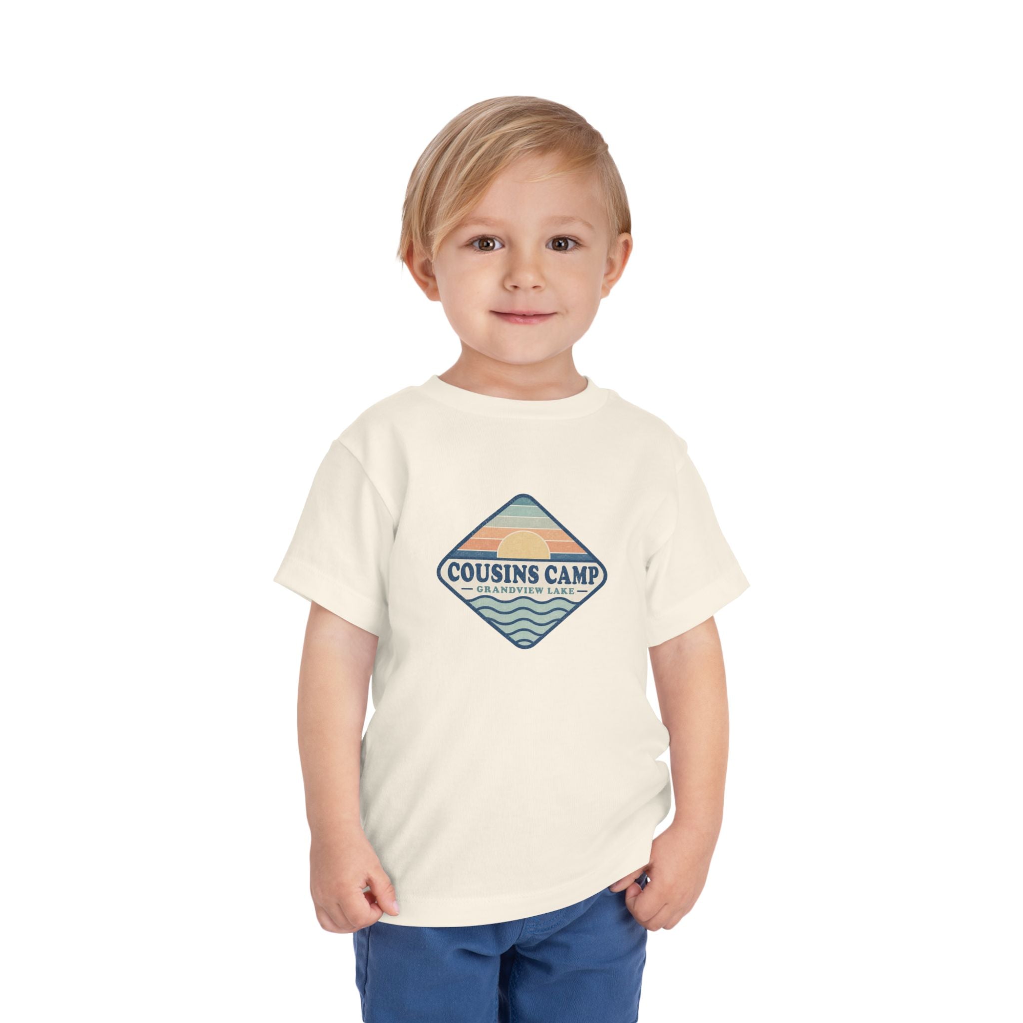 Cousins Camp Toddler Tee — Retro Lakeside Summer Camp Shirt