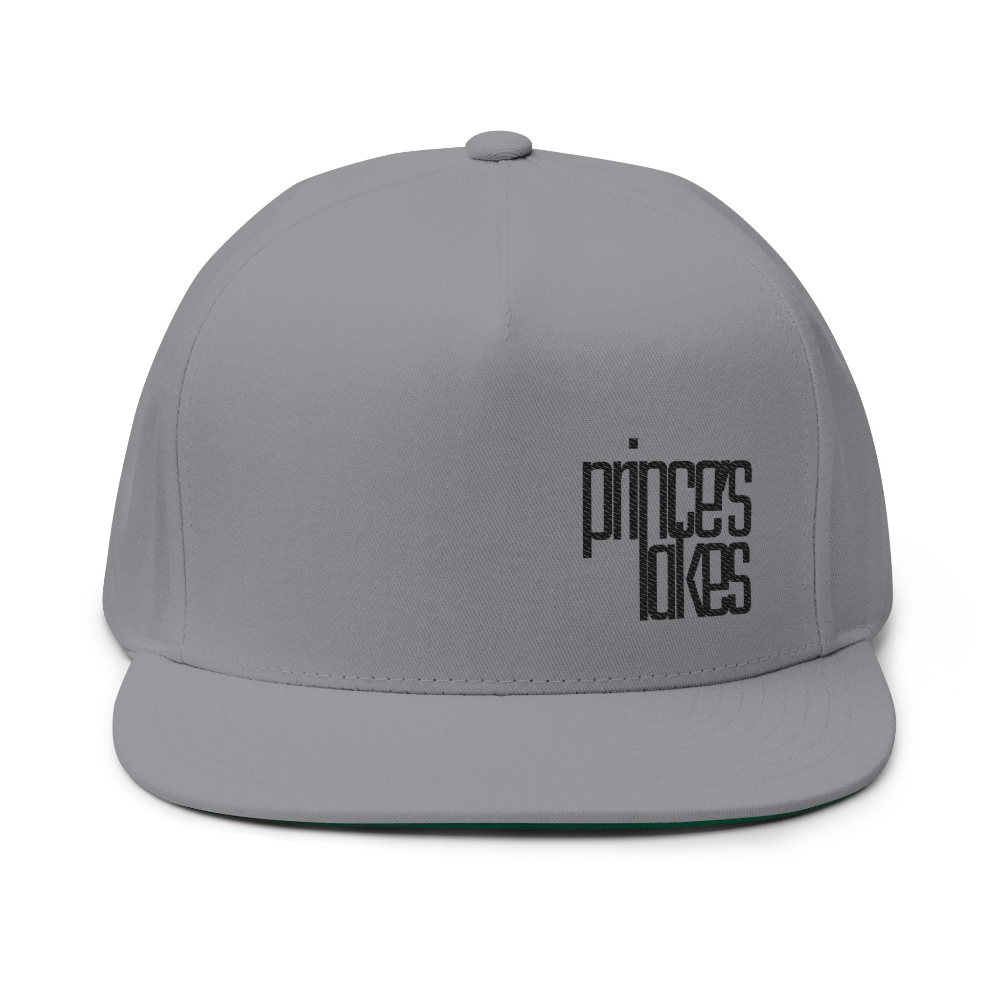 Flat Bill Cap — Minimal Embroidered "prince's lakes" Logo Snapback