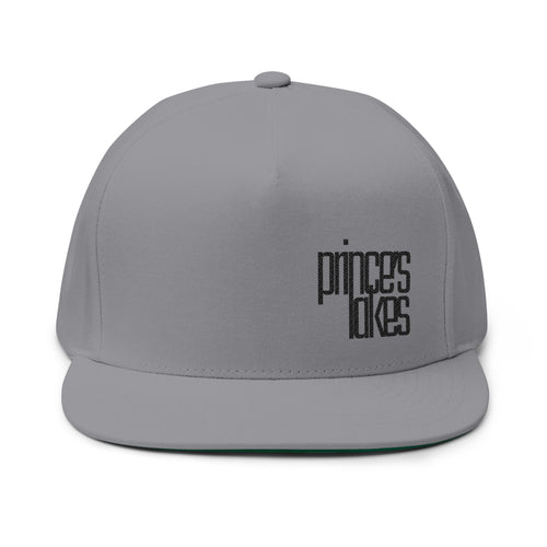 Flat Bill Cap — Minimal Embroidered "prince's lakes" Logo Snapback