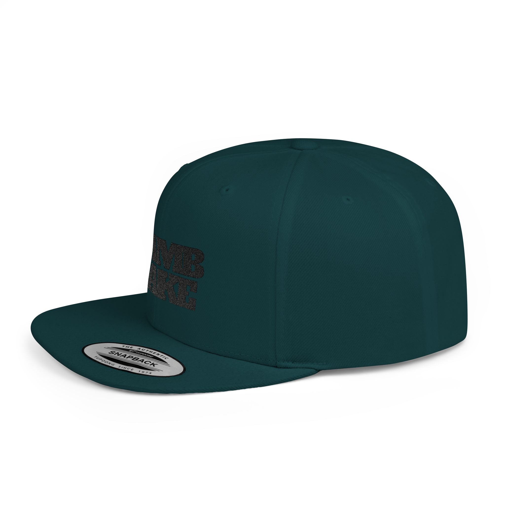Lamb Lake Flat Bill Snapback Hat — Retro Embroidered Lake Cap