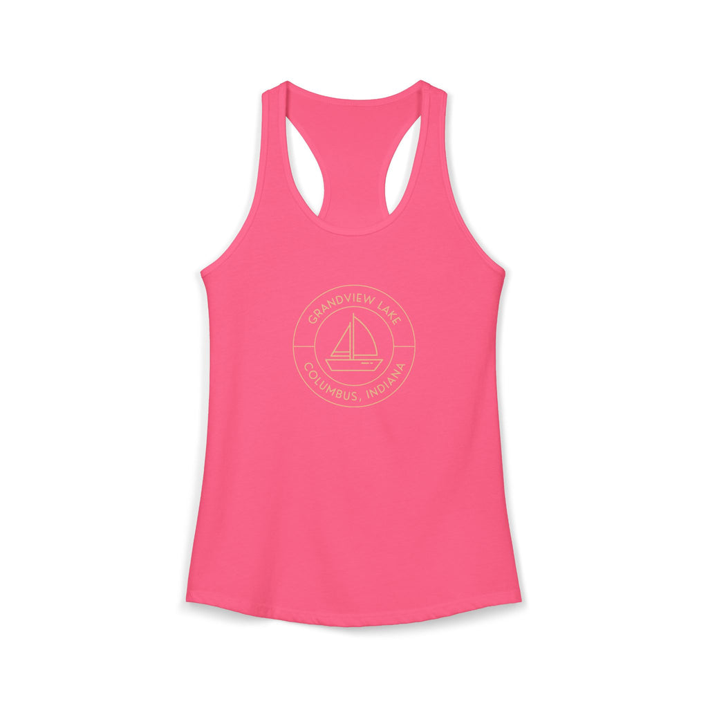 Women's Racerback Tank- Sailboat Grandview Lake