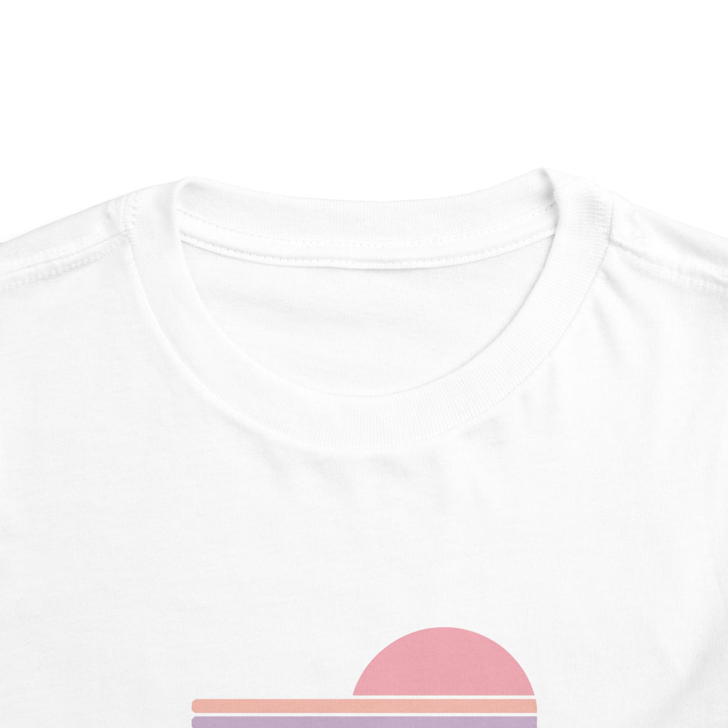 Toddler Tee - Retro Heart Sunset "Lamb Lake"