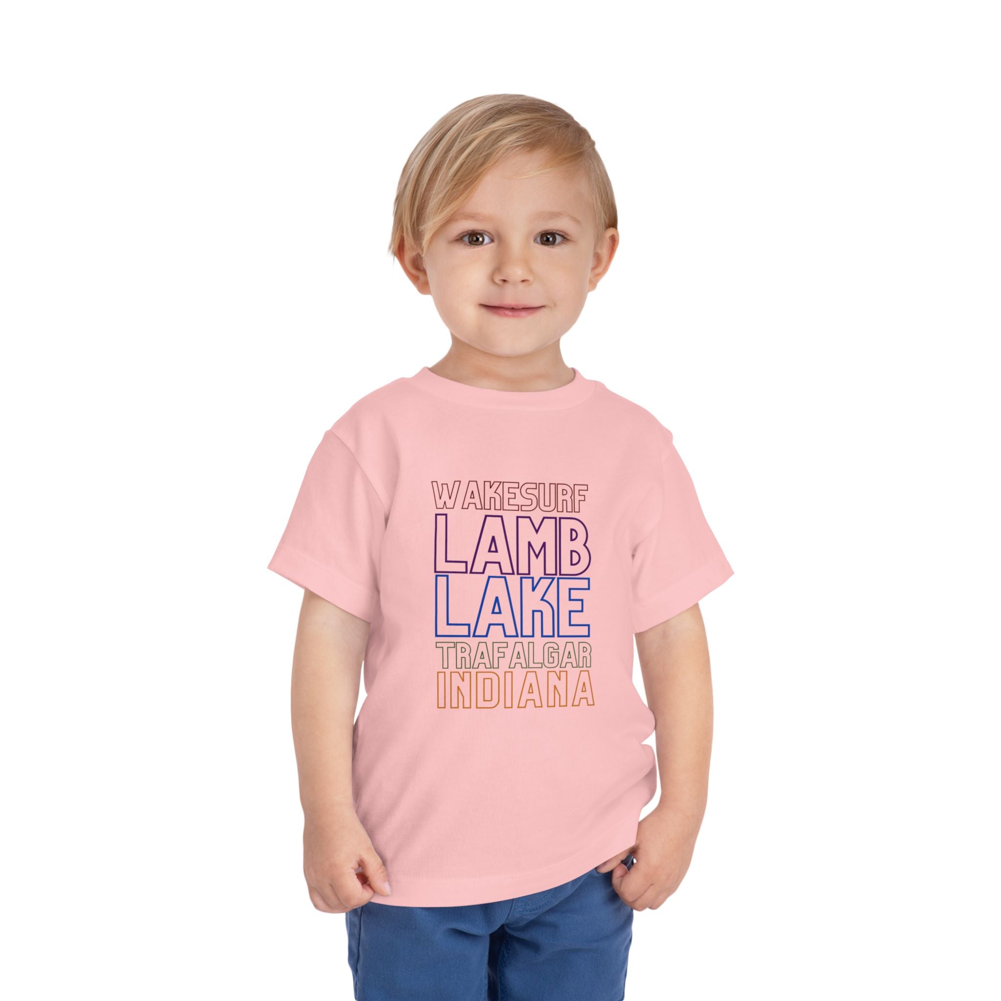 Lamb Lake Trafalgar Indiana Toddler Tee — Wakesurf Summer Shirt