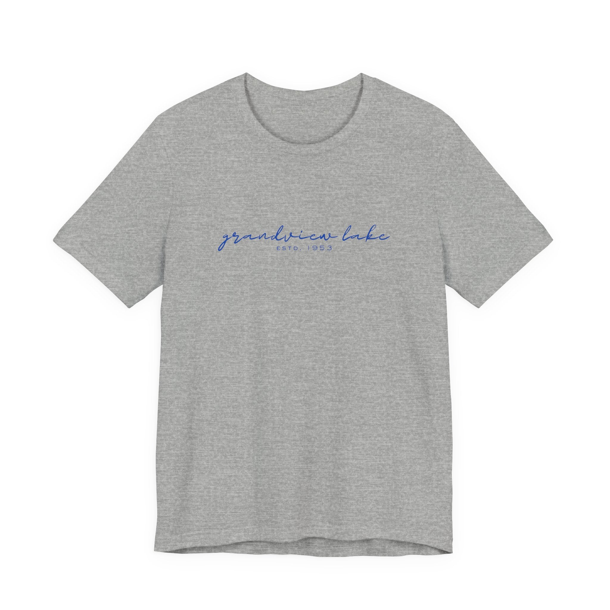 Script "grandview lake" Unisex Jersey Short Sleeve Tee