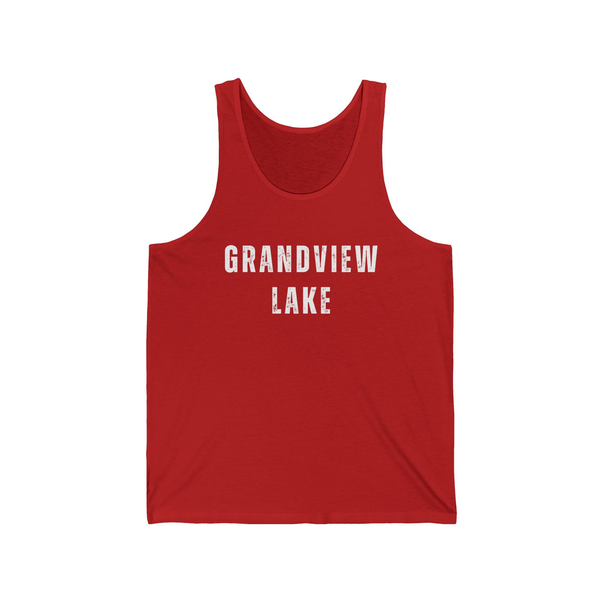 Grandview Lake Tank Top — Retro Collegiate Graphic Lake Shirt