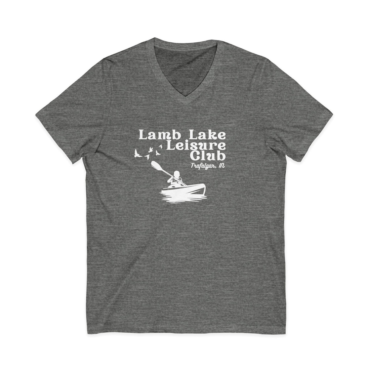 Lamb Lake Kayak Leisure Club V-Neck Tee