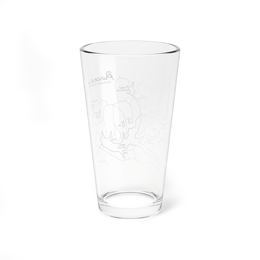 16oz Prince's Lakes Map Cocktail Glass
