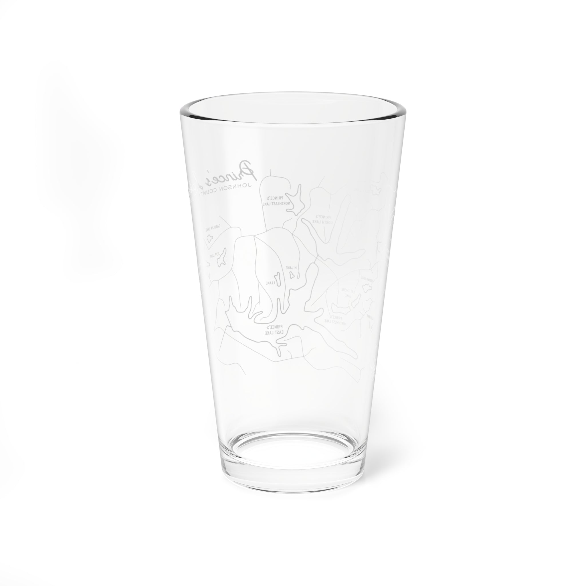 16oz Prince's Lakes Map Cocktail Glass