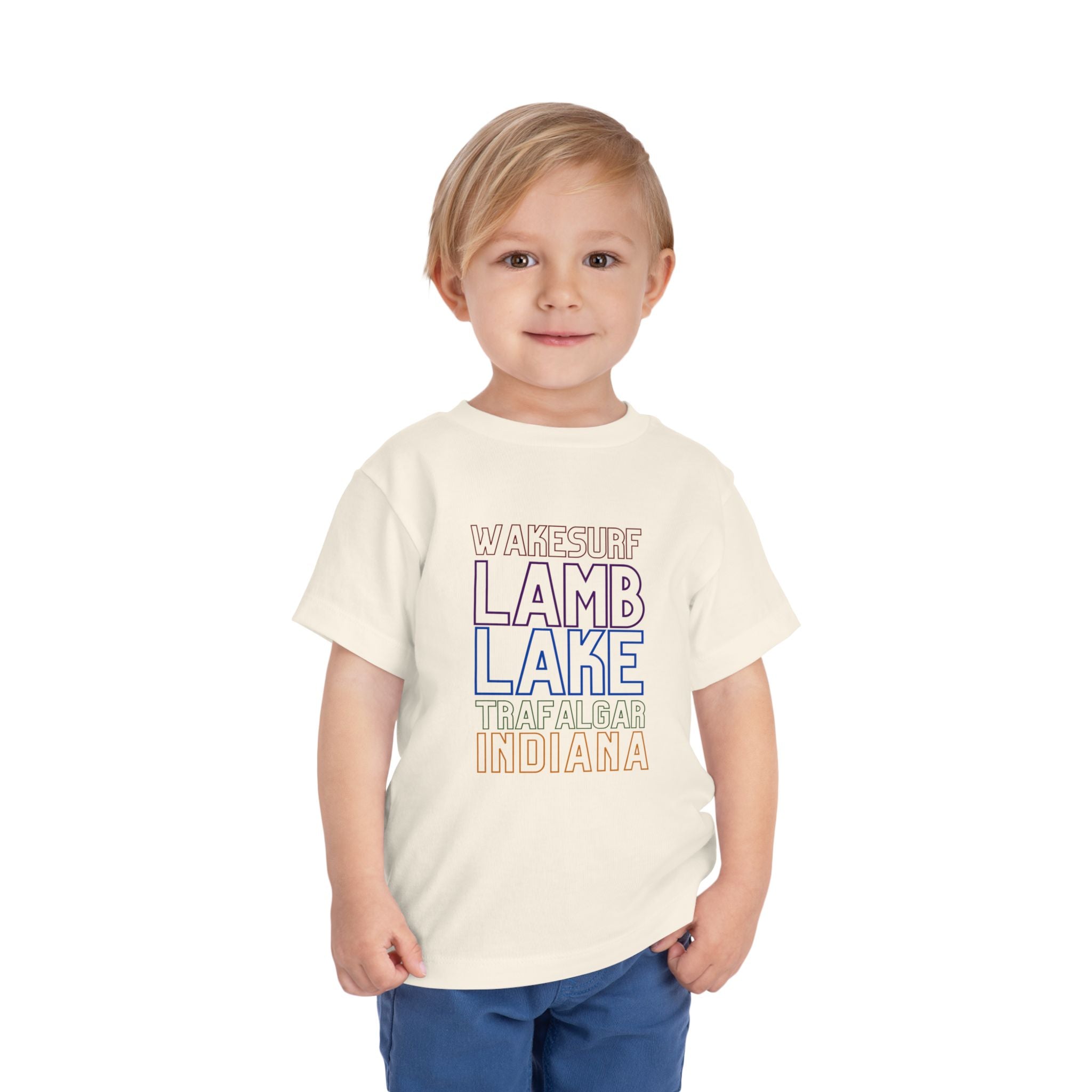 Lamb Lake Trafalgar Indiana Toddler Tee — Wakesurf Summer Shirt