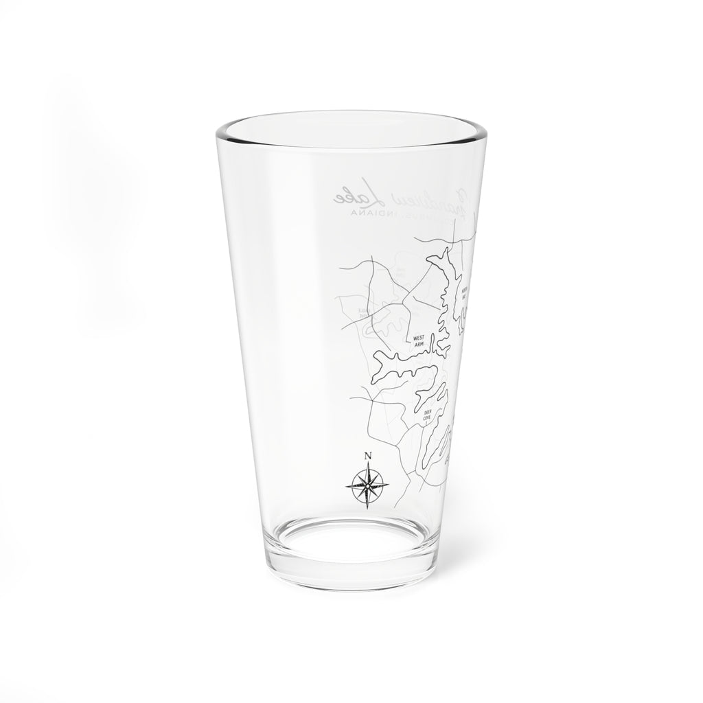 16oz Grandview Lake Map Cocktail Glass