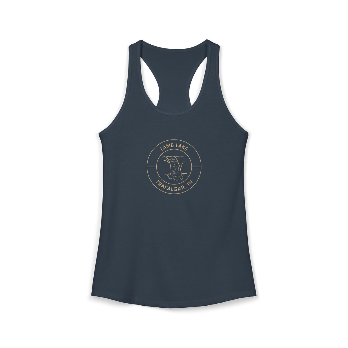 Women's Racerback Tank- Waterfall Lamb Lake