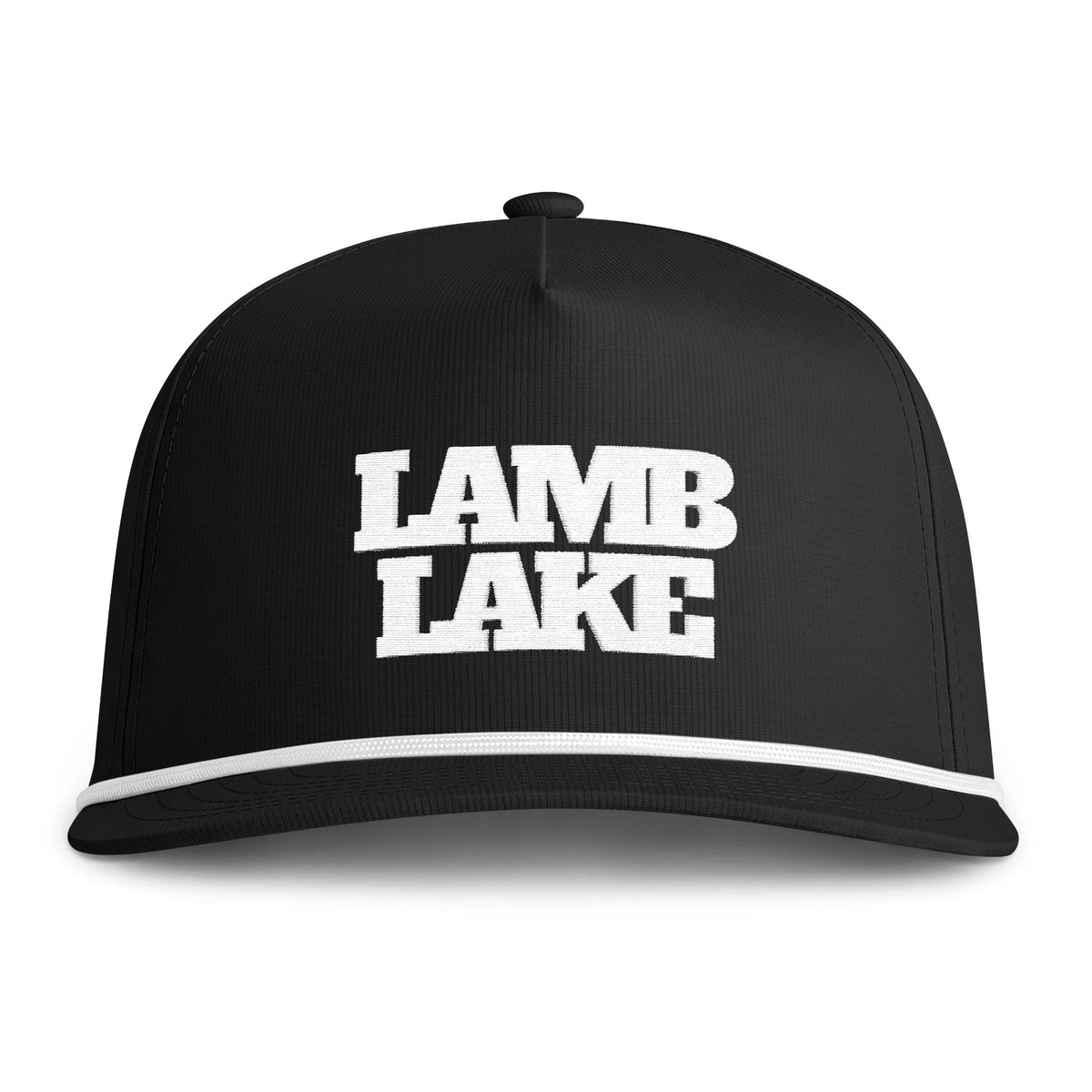 Sunwashed Rope Cap - "LAMB LAKE' Embroidered Trucker Hat