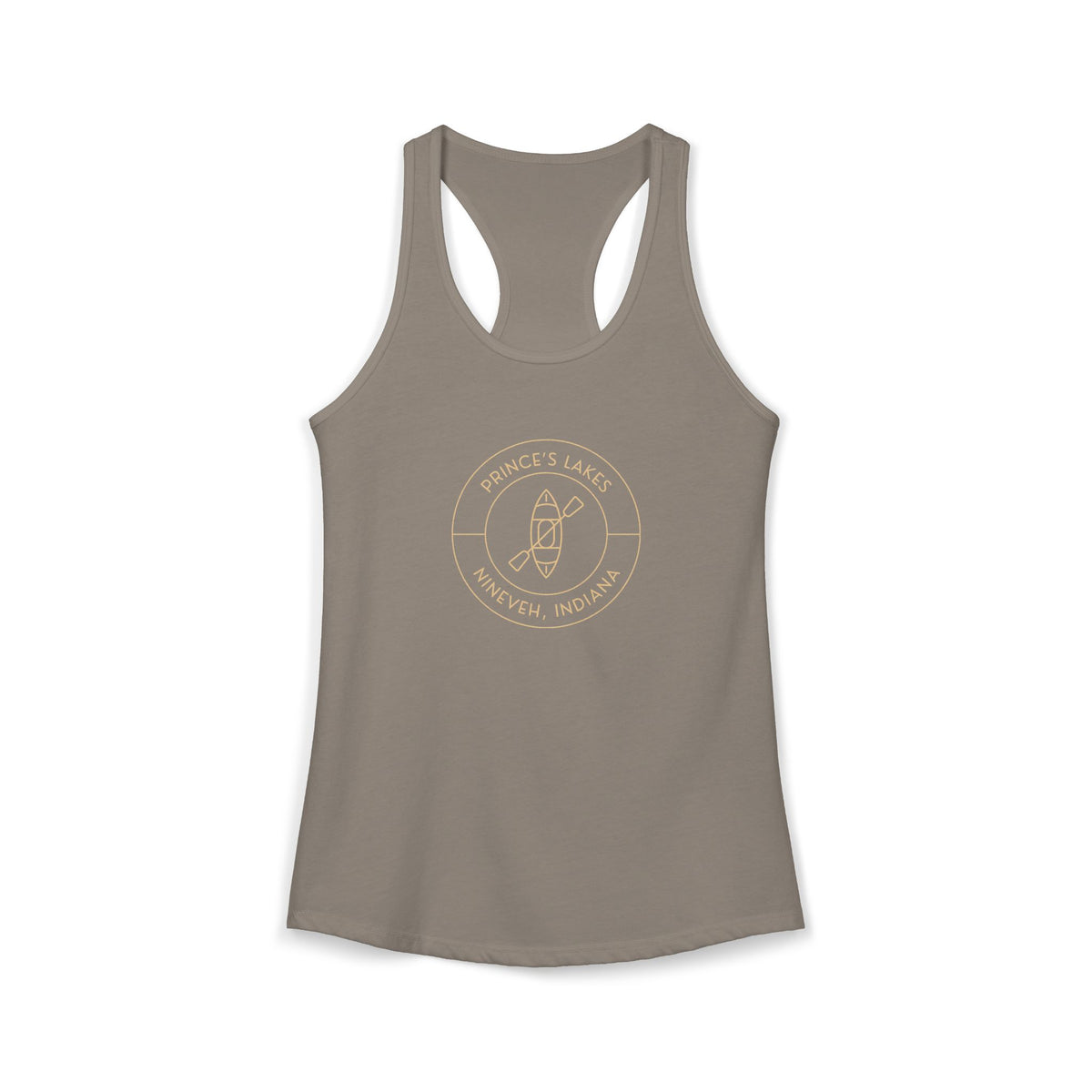 Women's Racerback Tank- "Kayak Prince's Lakes"