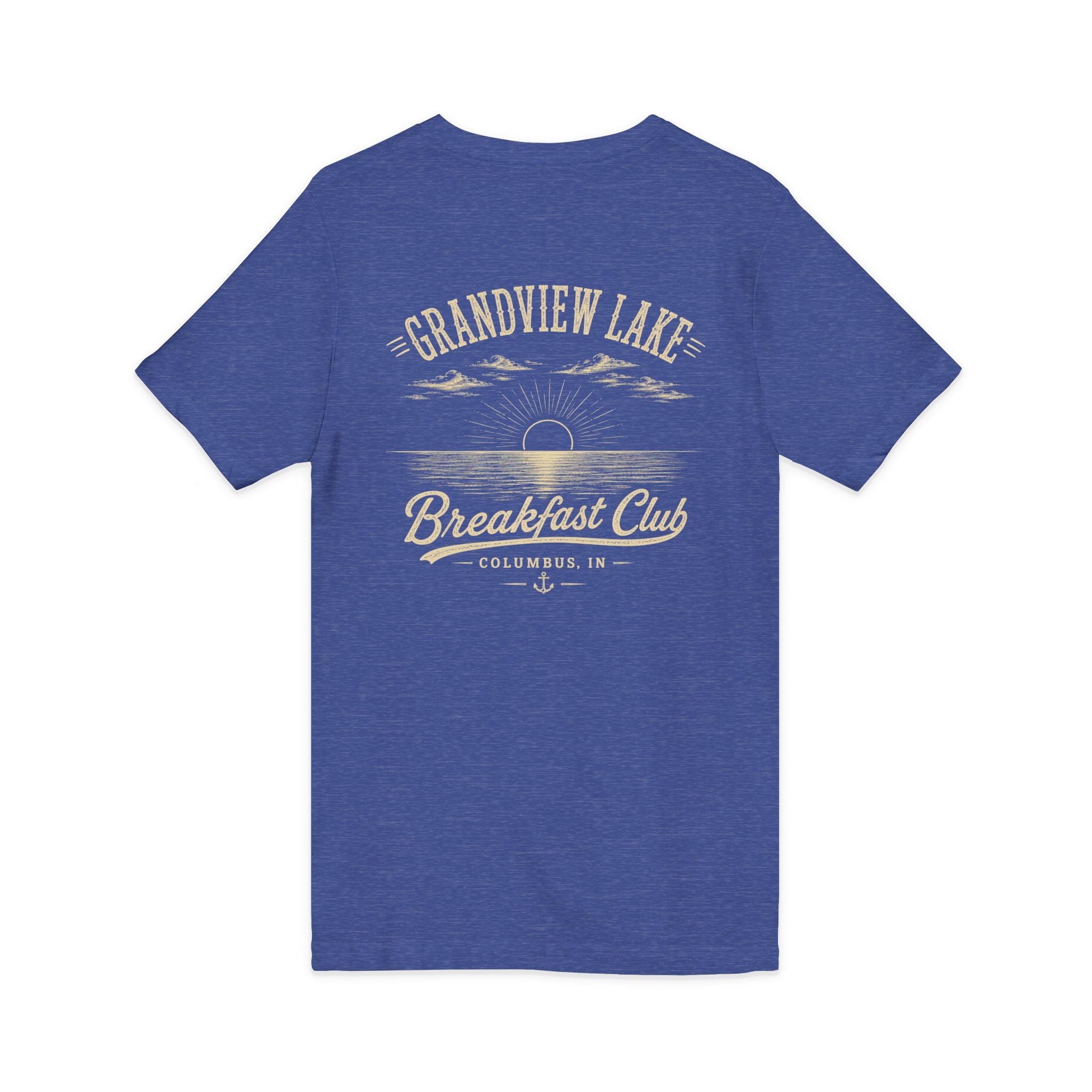 Good Food Good Company Good Morning V-Neck Tee — Retro Grandview Lake Breakfast Club Graphic Shirt