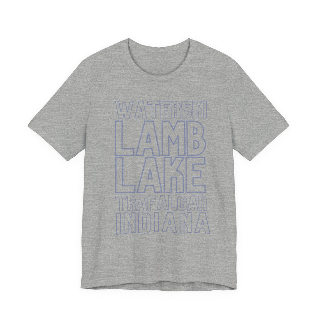 Lamb Lake Columbus Indiana Waterski Tee — Vintage Beach Town T‑Shirt