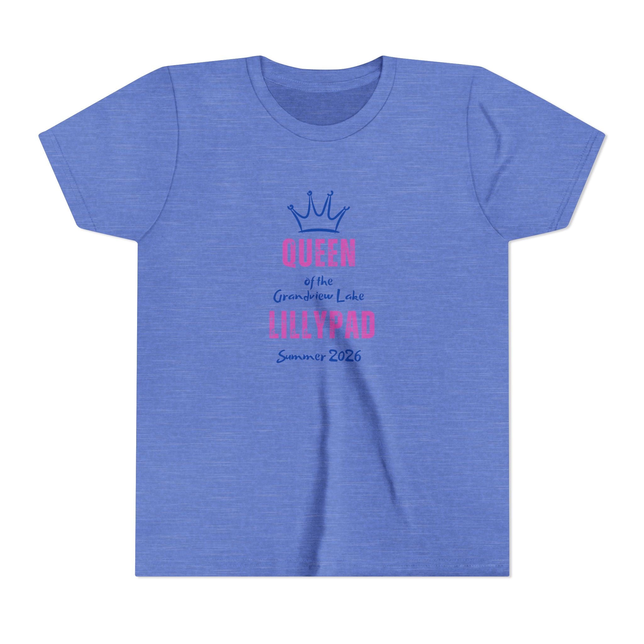 Youth Tee — "Queen of the Lillypad" Grandview Lake Crown Graphic Kids Shirt