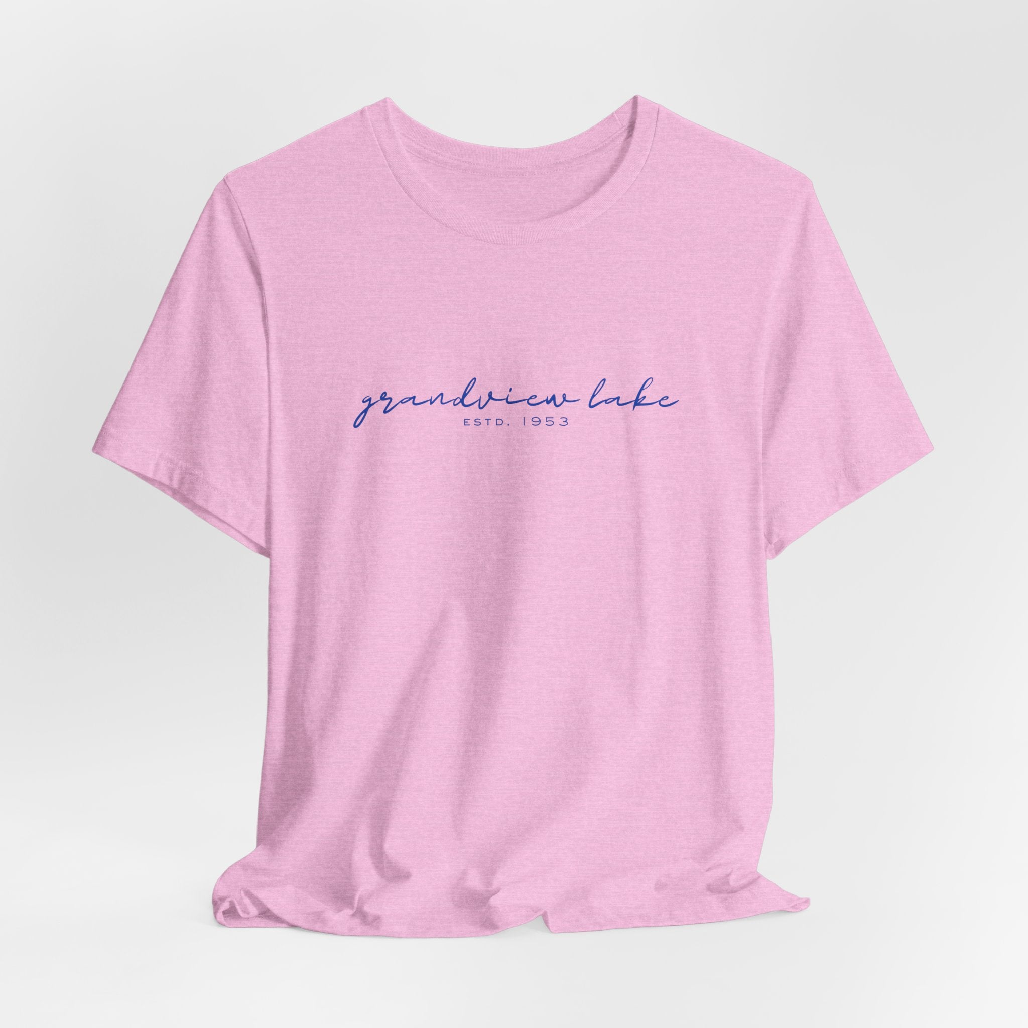 Script "grandview lake" Unisex Jersey Short Sleeve Tee