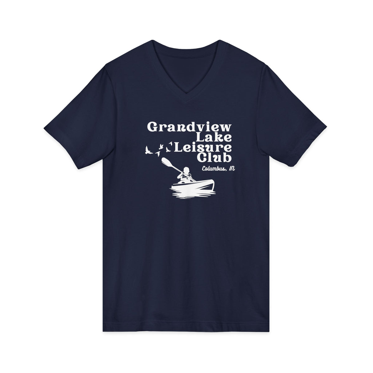 Grandview Lake Kayak Leisure Club V-Neck Tee