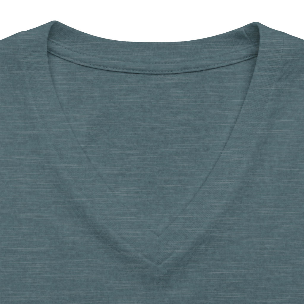 Lamb Lake Women's V-Neck Tee — Sunset Lake Graphic