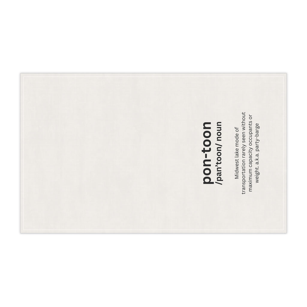 Tea Towel — 'pon-toon' Funny Midwest Definition Kitchen Towel