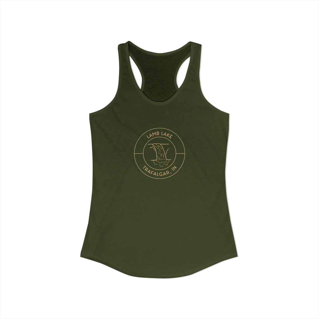 Women's Racerback Tank- Waterfall Lamb Lake