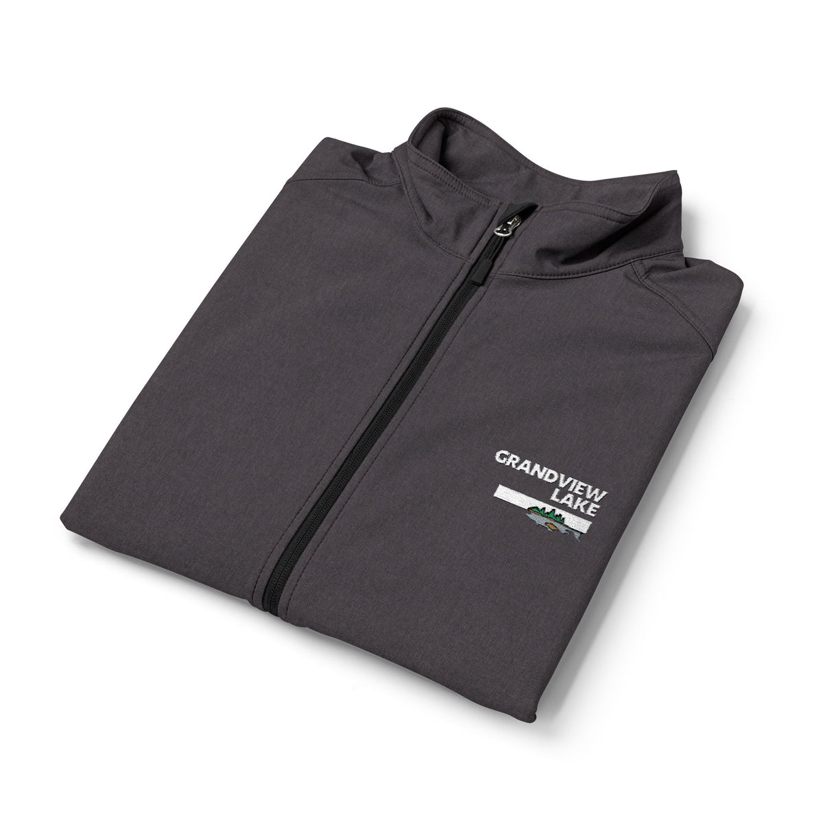 Men's Soft Shell Vest — Grandview Lake Logo Chest
