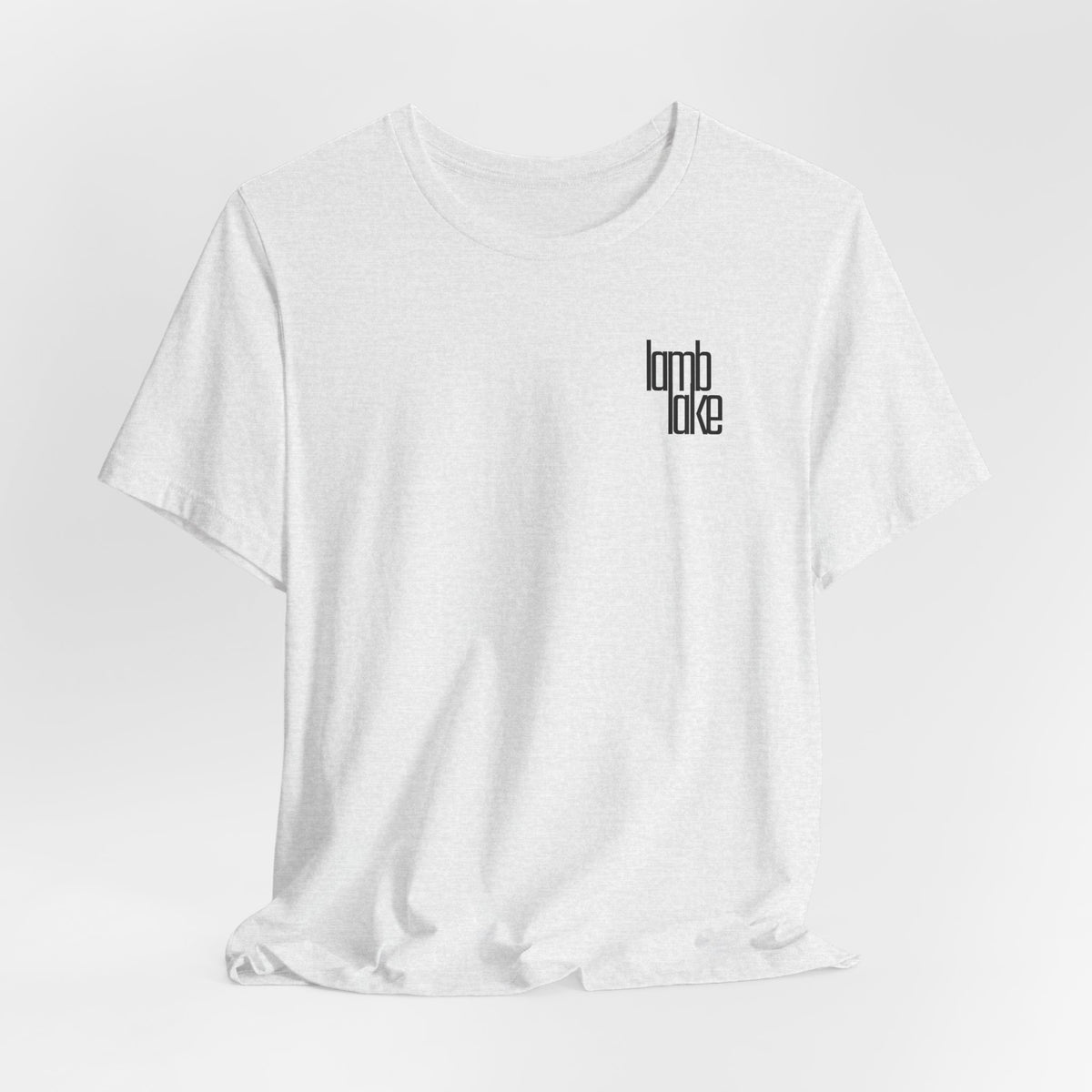 'lamb lake' Graphic Tee —  Minimal Logo T‑Shirt