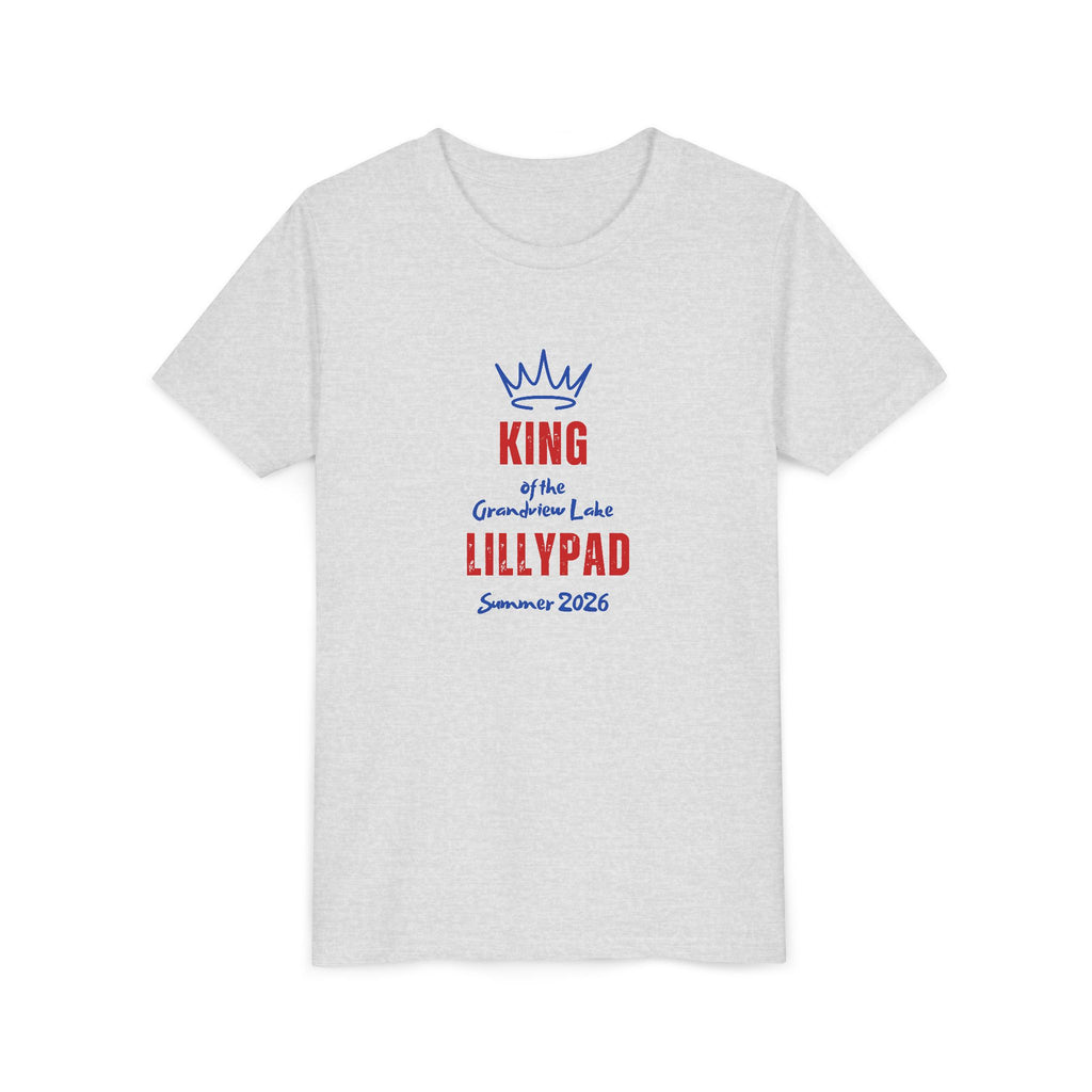 King of the Grandview Lake Lillypad Youth Tee — Cute Summer 2026 Kids Shirt